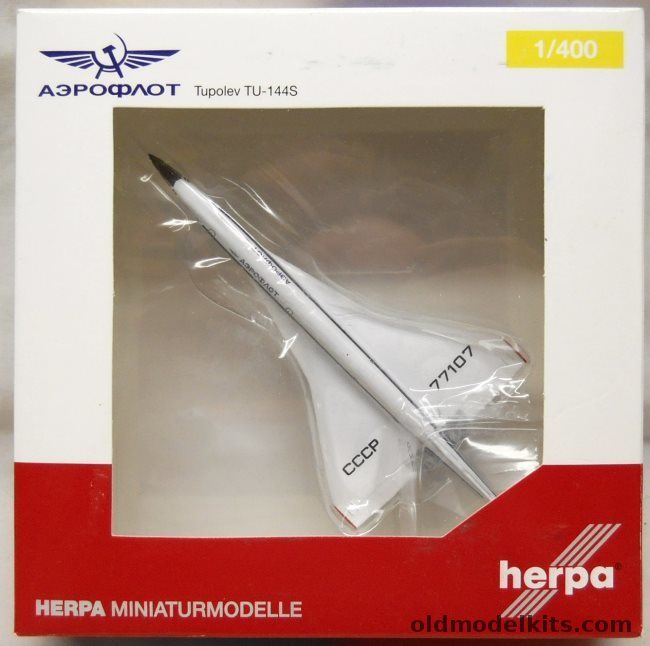 Herpa 1/400 Aeroflot Tupolev Tu-144S Supersonic Transport, 562430 plastic model kit